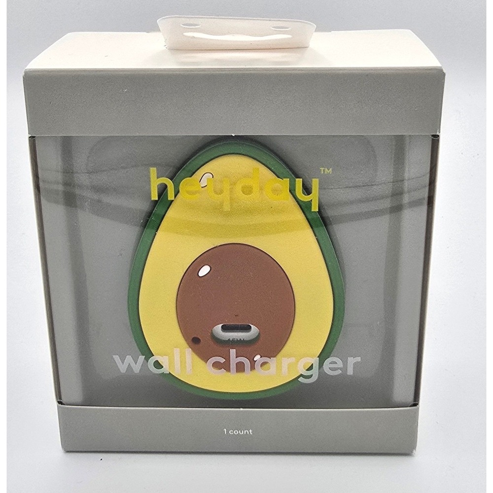 Heyday Avocado USB-C Wall Charger 15W High Speed Charging Green Brown 080086305‎